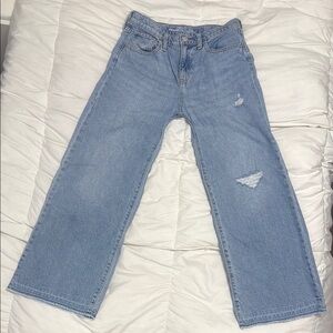 Stylish Light Blue Distressed Jeans